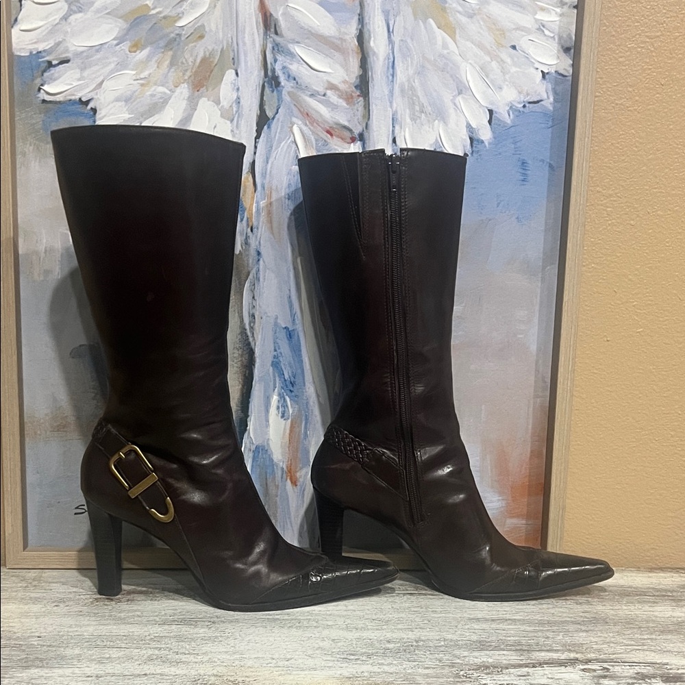 ANTONIO MELANI Dark Brown Heeled Boots